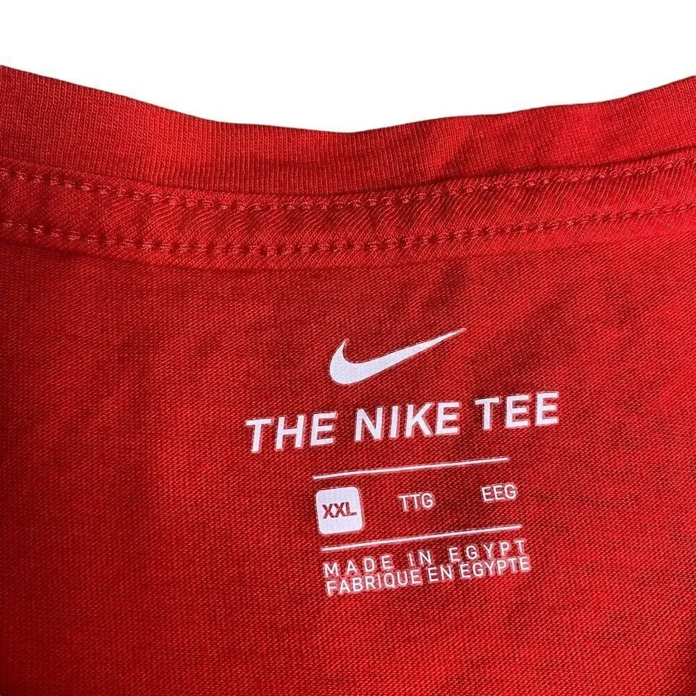Nike Swoosh Basketball Logo T-Shirt Red Size XXL